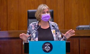 La consellera de Salut, Alba Vergés, durant la conferència de premsa d'aquest dimarts.