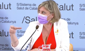 La consellera de Salut, Alba Vergés, durant la compareixença per explicar els canvis al sistema de detecció de casos i rastreig de contactes. CCMA