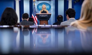 La secretaria de prensa de la Casa Blanca, Kayleigh McEnany. EFE /Sarah Silbiger