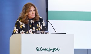 Marta Álvarez, Presidenta de El Corte Inglés, en la junta de accionistas del grupo de grandes almacenes.