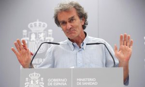 El director del Centro de Coordinación de Alertas y Emergencias Sanitarias (CCAES), Fernando Simón,  en la rueda de prensa de este jueves EFE/Kiko Huesca