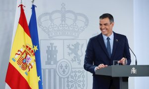 El presidente del Gobierno, Pedro Sánchez, durante su comparecencia ante los medios tras la reunión del Consejo de Ministros. /EFE