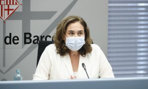 L'alcaldessa de Barcelona, Ada Colau, durant una roda de premsa el 26 d'agost de 2020. Gerard Artigas | ACN