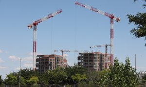 Edificio de viviendas en construcción en Madrid. E.P./Marta Fernández