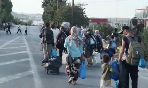 Miles de personas siguen sin hogar tras el incendio en el campo de refugiados griego de Moria