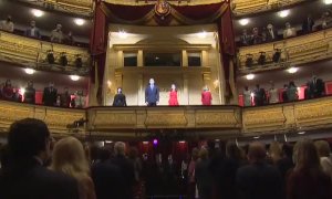 Los Reyes presiden la inauguración de la temporada de Ópera en el Teatro Real de Madrid