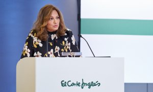 La presidenta de El Corte Inglés, Marta Álvarez, en la última junta de accionistas del grupo de grandes almacenes. E.P.