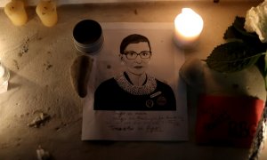 Vigila en Washington tras la muerte de Ruth Bader Ginsburg, jueza del supremo de EEUU. REUTERS.