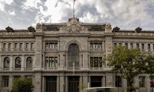 Fachada del edificio del Banco de España situada en la confluencia del Paseo del Prado y la madrileña calle de Alcalá. E.P./Eduardo Parra