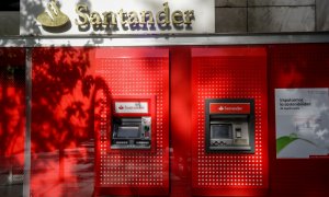 Una oficina del Banco Santander en Madrid. E.P./Ricardo Rubio