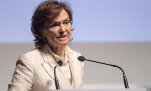 La vicepresidenta primera del Gobierno Carmen Calvo. /Europa Press