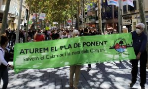 Concentració contra el Pla de Ponent a Gavà. Plataforma Aturem el Pla de Ponent | ACN