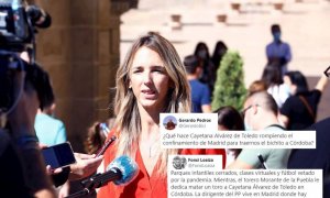 "No será tan cínica de haber salido de Madrid para irse a ver torturar animales": Twitter reprende a Cayetana Álvarez de Toledo por burlar el estado de alarma