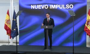 El presidente del Gobierno, Pedro Sánchez, presenta el Plan de Recuperación, Transformación y Resiliencia de la Economía Española en un acto telemático con todo el Ejecutivo, patronal y sindicatos, así como los embajadores de los 27 países miembros de la