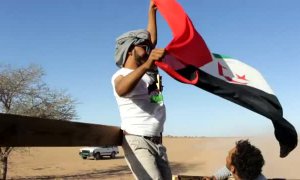 Activistas saharauis bloquean el paso del Guerguerat, principal carretera de conexión con Mauritania
