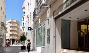 Una tienda de Zara, la principal enseña de Inditex, en el centro de Huelva. E.P.