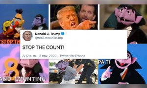 Trump tuitea un bochornoso mensaje pidiendo detener el recuento y su Twitter se llena de memes del Conde Draco (y otros)