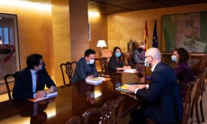 Delegaciones del Gobierno y de Ciudadanos mantuvieron hoy su primera reunión para negociar los presupuestos de 2021.