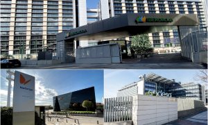 Los edificios de las sedes en Madrid de las tres grandes eléctricas: Iberdrola, Naturgy y Endesa. E.P.