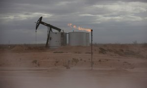 Una plataforma de perforación en la cuenca del Pérmico en el condado de Loving, Texas.