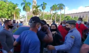 Silenciada en La Habana una protesta en apoyo a la disidencia.