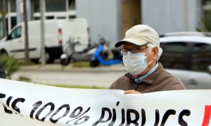 Un representant de la Plataforma en Defensa dels Serveis Públics.