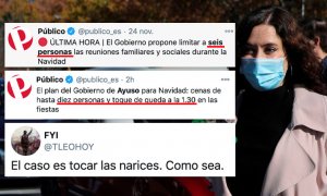 "Todos sabemos que si el Gobierno hubiese dicho 10 personas y hasta la 1.30, Ayuso diría que no, que 11 y hasta la 1.32"