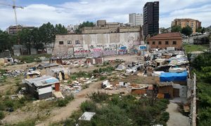 Un assentament de barraques al districte barceloní de Sant Martí en una imatge de 2018.