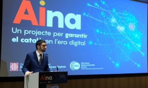 El conseller Puigneró, durant la presentació del projecte AINA