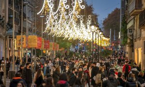 Ambiente en las Ramblas de Barcelona el viernes.