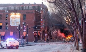 Vista general de la explosión en Nashville.