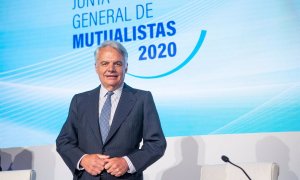El presidente de Mutua Madrileña, Ignacio Garralda, en la junta general de mutualistas de 2020.
