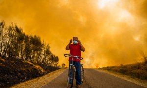 Incendio forestal en Cualedro (Ourense), el 14 de septiembre. Galicia sufrió por estas fechas una oleada de incendios, que afectaron principalmente a la provincia de Ourense donde se declararon mas de 10 incendios en pocas horas.