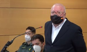 El comisario jubilado José Manuel Villarejo, durante su declaración en el juicio.