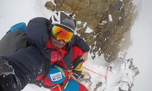Imagen de Sergi Mingote publica en sus redes sociales durante una escalada en el K2.