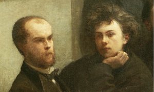 Verlaine y Rimbaud en una obra pictórica. - Henri Fantin-Latour