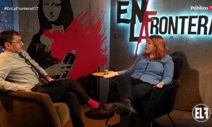 Ángela Rodríguez 'Pam', durante su entrevista con Juan Carlos Monedero en el programa En La Frontera, este lunes.