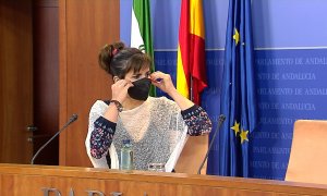 La diputada no adscrita Teresa Rodríguez en el Parlamento de Andalucía