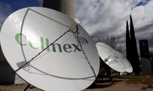 Antenas de telecomunicaciones de Cellnex, en sus instalaciones de Torrespaña, conocidas también como el 'Piruli'. REUTERS/Sergio Perez