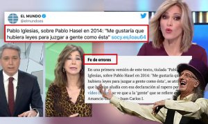 Así han tergiversado 'El Mundo', Vicente Vallés, Ana Rosa Quintana o Susanna Griso una noticia sobre Iglesias y Hasél