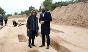 excavación de la fosa común del Mas de Santa Magdalena, en Móra d'Ebre