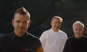 Los cocineros Dabid Muñoz, Ferrá Adriá y Josep Roca.
