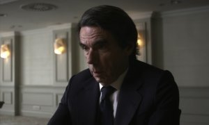 El expresidente José María Aznar durante la entrevista con Évole en La Sexta.