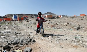 Campo de refugiados en Yemen