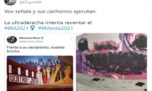 El certero tuit tras el ataque al mural feminista de Madrid: "Vox señala y sus cachorros ejecutan"