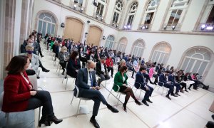 Una imatge de la sessió de constitució del nou Parlament, celebrat a l'auditori de la cambra.