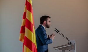 El vicepresidente en funciones de la Generalitat, Pere Aragonès, ofrece una rueda de prensa sobre las prioridades del futuro Govern, en Barcelona, Catalunya (España), a 4 de marzo de 2021.