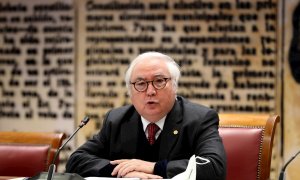 El Ministro de Universidades, Manuel Castells, el pasado jueves en el Senado.