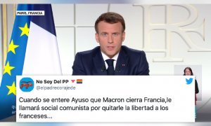 "Macron confina Francia. Las banderas de los museos de El Prado y Reina Sofía ondean a media asta"