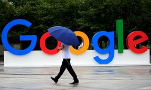 Les lletres de Google durant la World Artificial Intelligence Conference a Shanghai